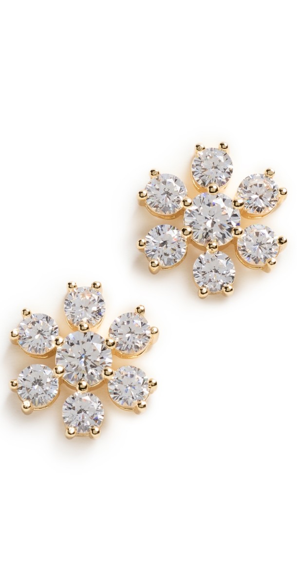 SHASHI Lola Diamond Earrings Gold