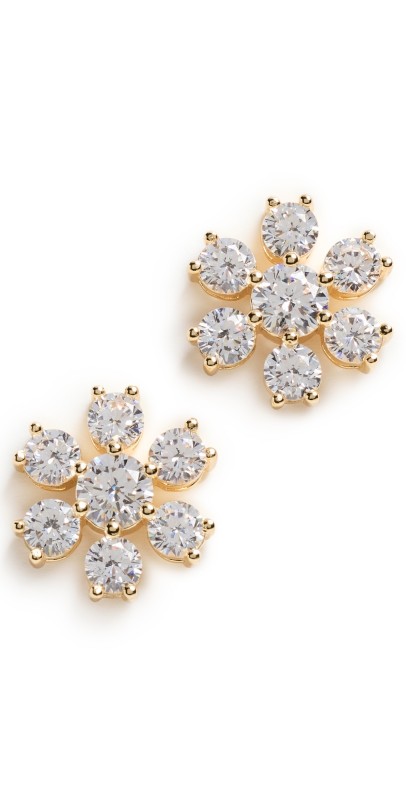 SHASHI Lola Diamond Earrings Gold