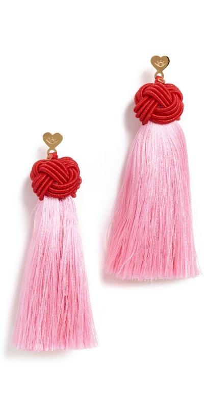 HART Cherry Top & Peony Pink Topknots Earrings Red/Pink