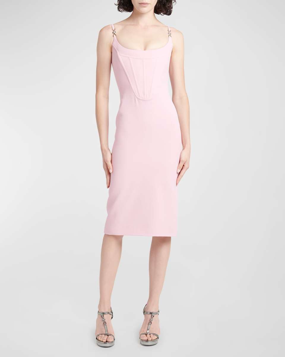 Satin Midi Sheath Dress