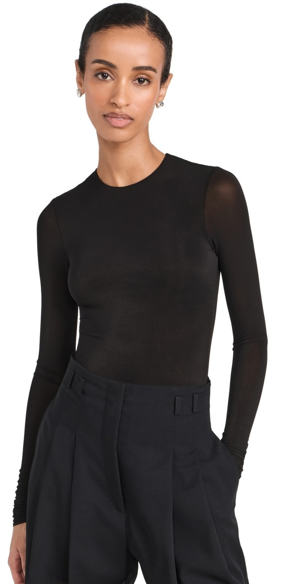 Philosophy di Lorenzo Serafini Viscose Jersey Bodysuit Black