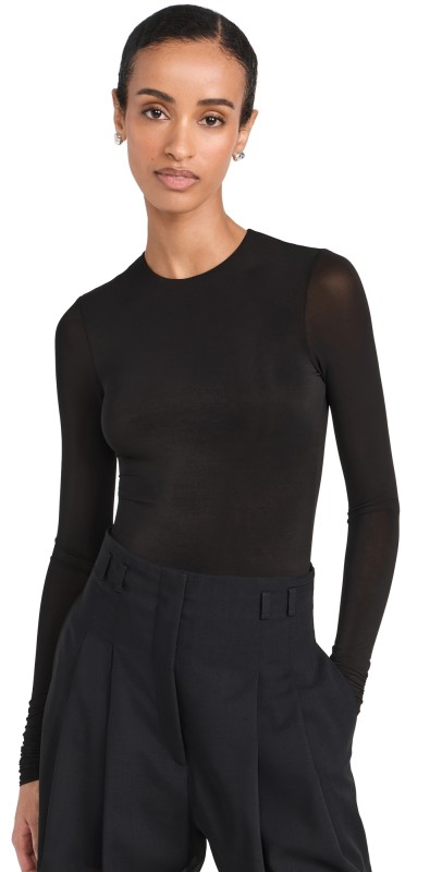 Philosophy di Lorenzo Serafini Viscose Jersey Bodysuit Black