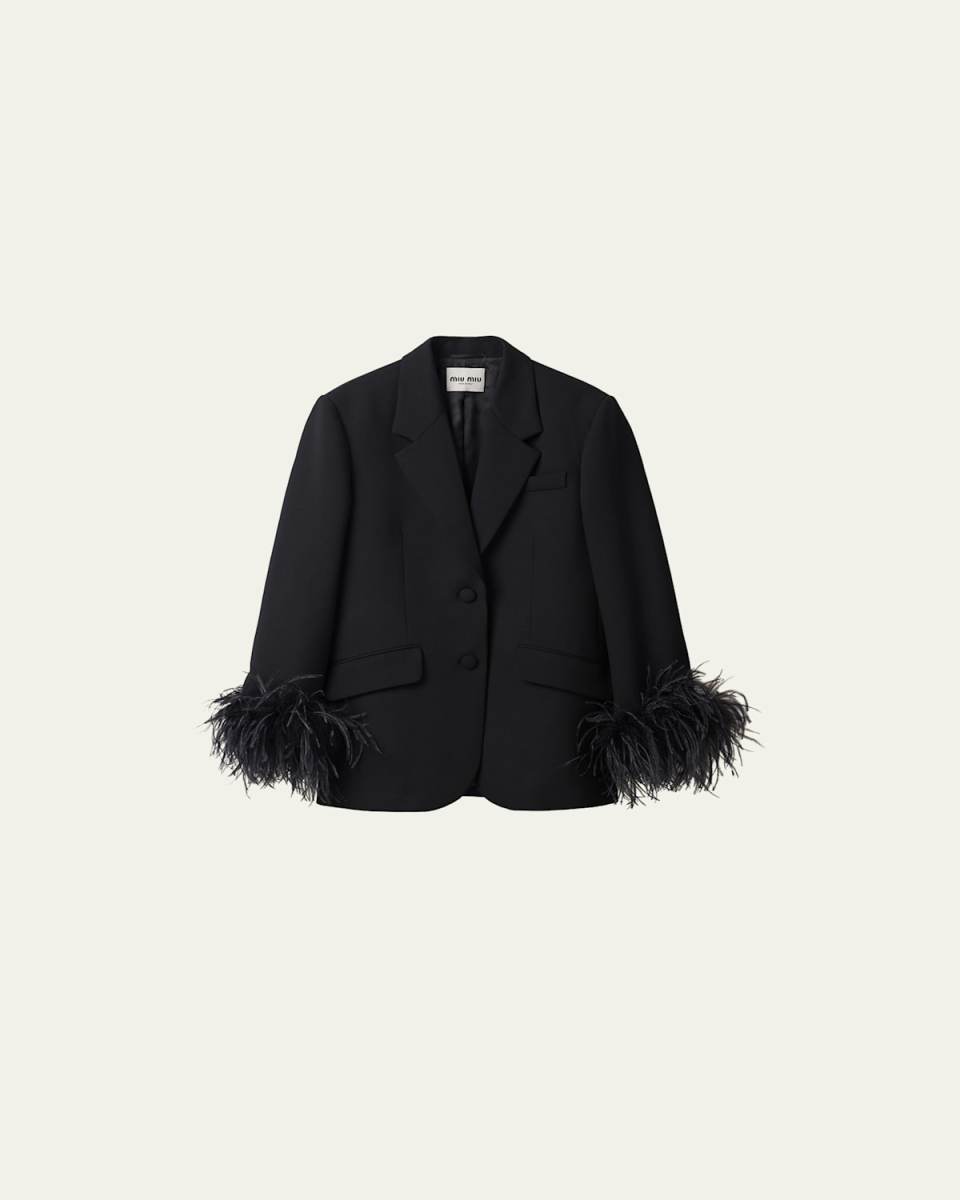 Jacket With Feathers