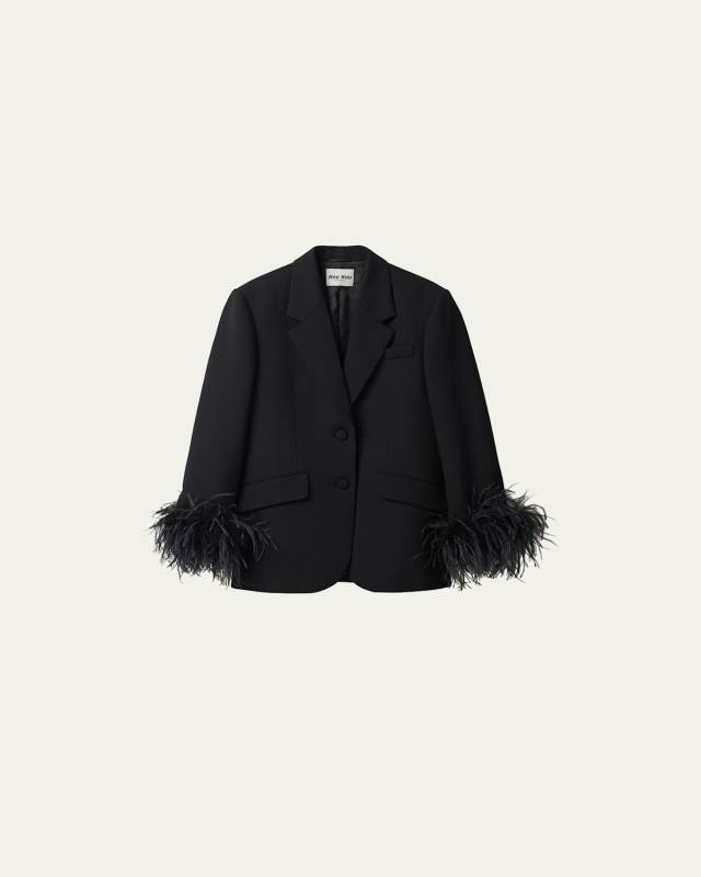 Jacket With Feathers