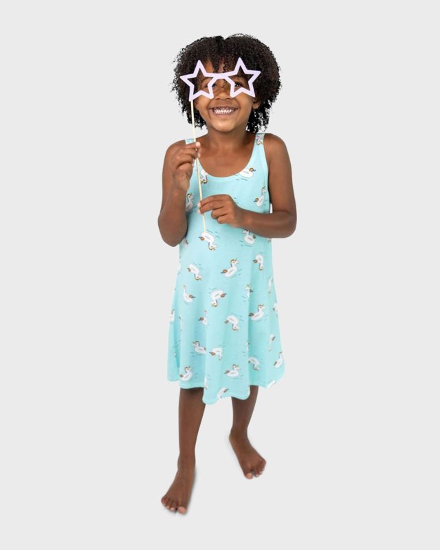 Girl's Unicorn Floaties Tank Dress, Size XS-L