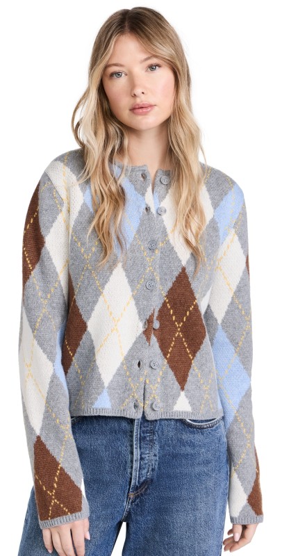 ALIGNE Aggie Argyle Cardigan Multi