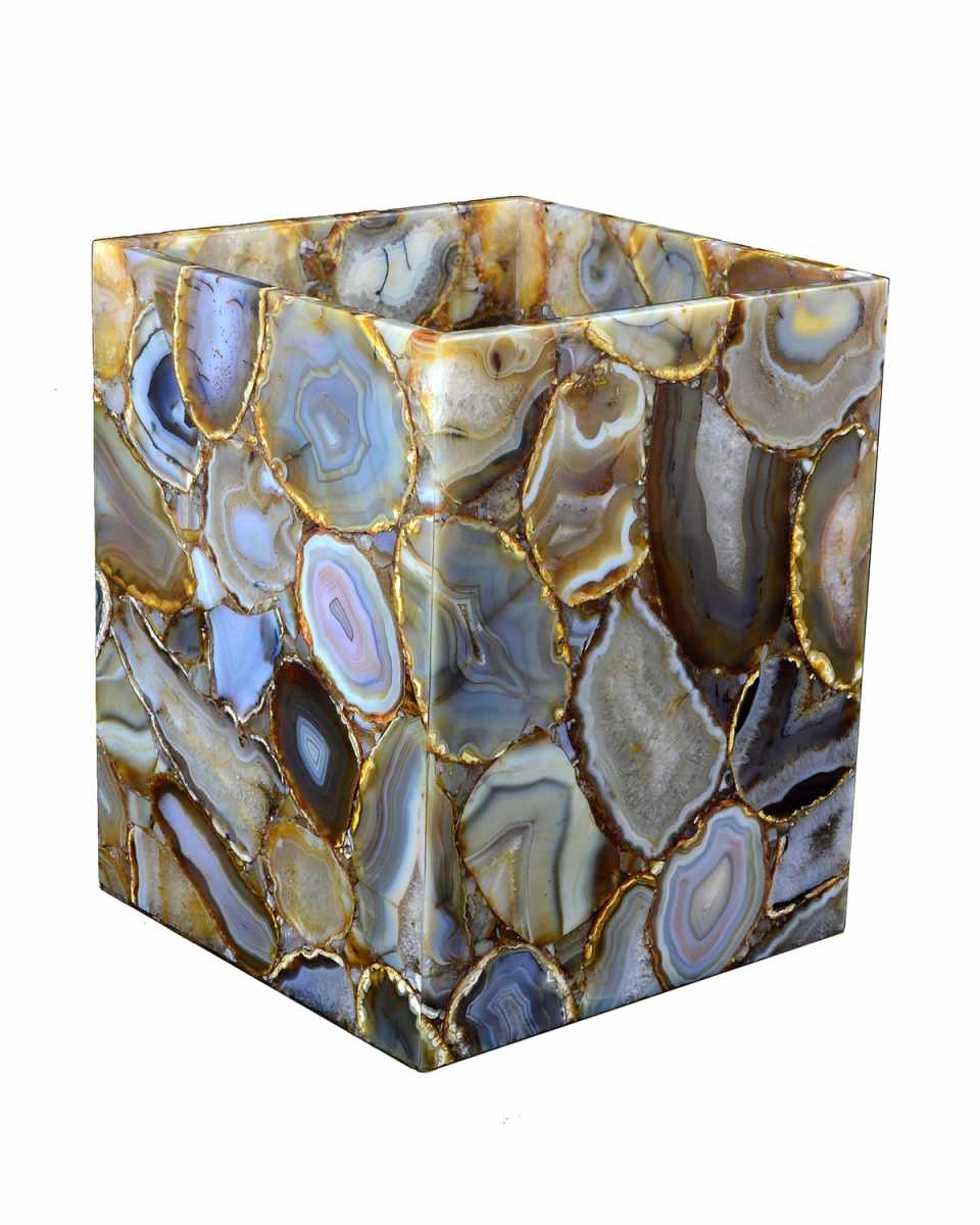 Taj Agate Wastebasket
