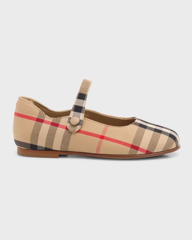Girl's Seth Check Ballerina Flats, Baby/Toddlers