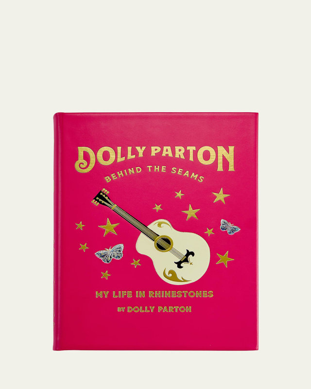 "Behind the Seams: My Life in Rhinestones" Leather-Bound Book by Dolly Parton, Personalized