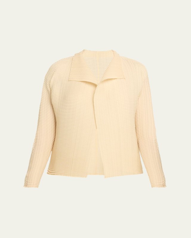 Wooly Pleats 46 Open Front Cardigan