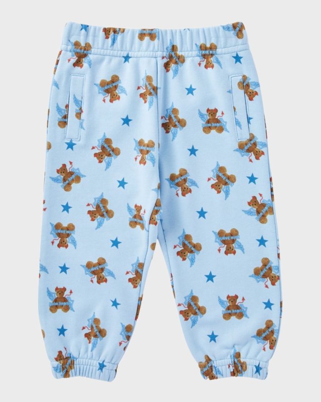 Boy's Angel Devil Teddy Bear Sweatpants, Size Newborn-9