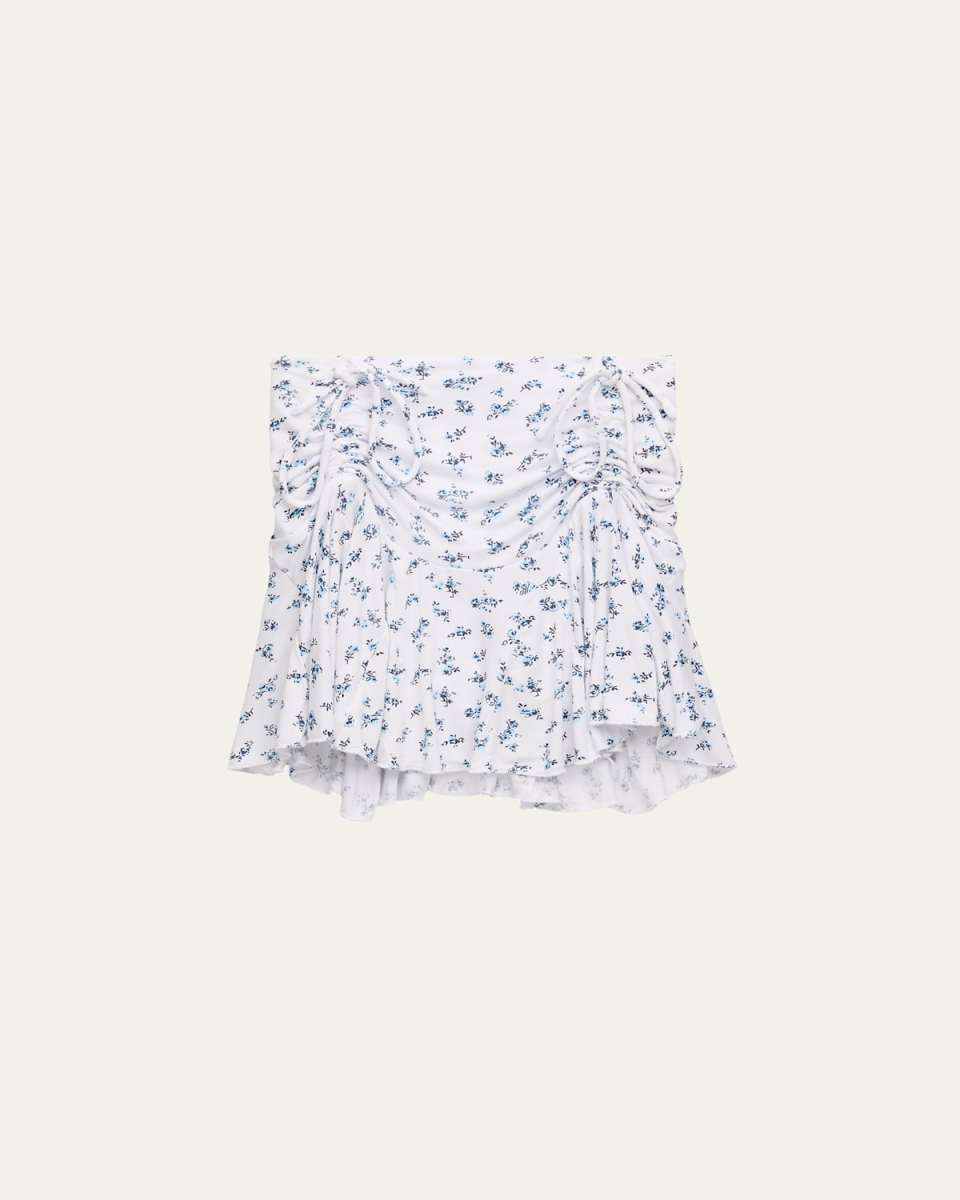 Girl's Tween Jax Drawstring Floral-Print Skirt, Size S-X