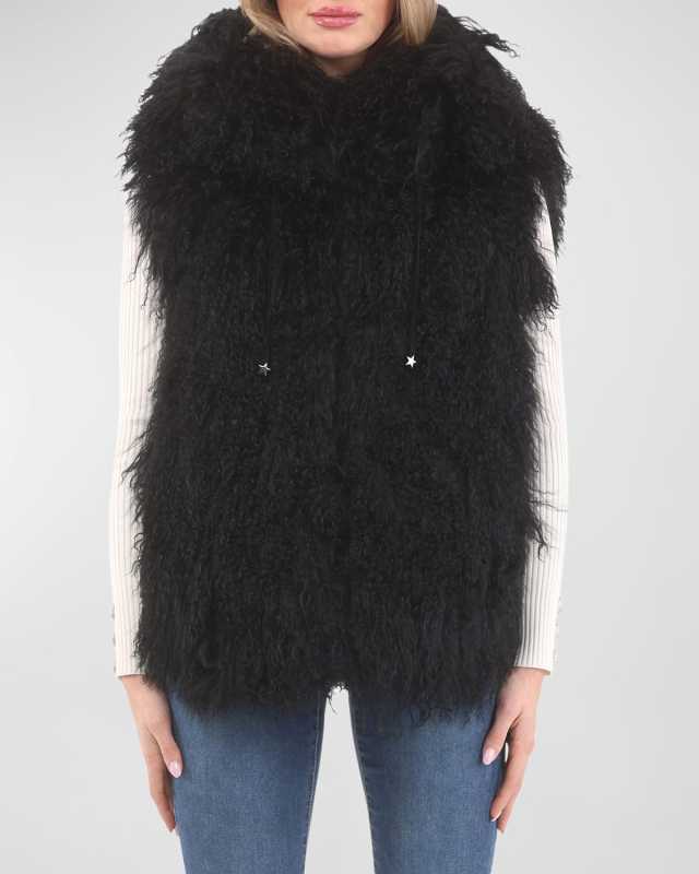 Reversible Mongolian Lamb Shearling Vest
