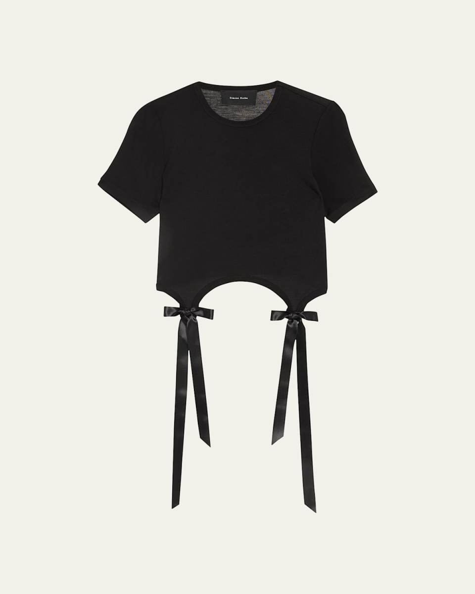 Easy Cotton T-Shirt with Bow Tails