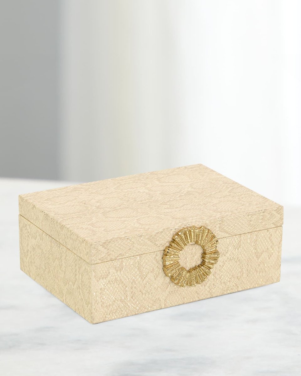 Dazzle Vegan Snakeskin Box, Large