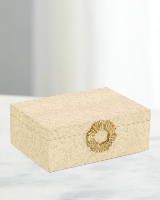Dazzle Vegan Snakeskin Box, Large