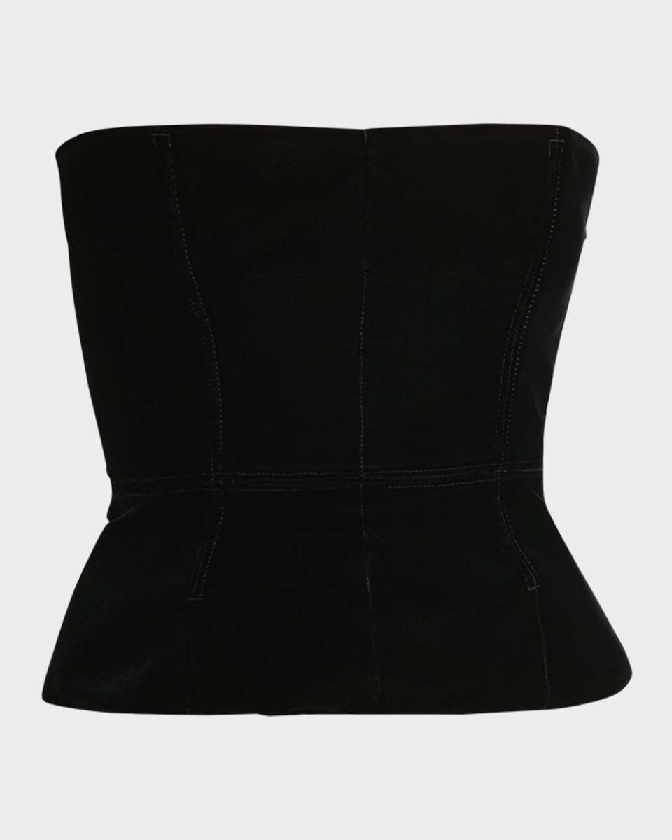 Viscose Velvet Strapless Corset