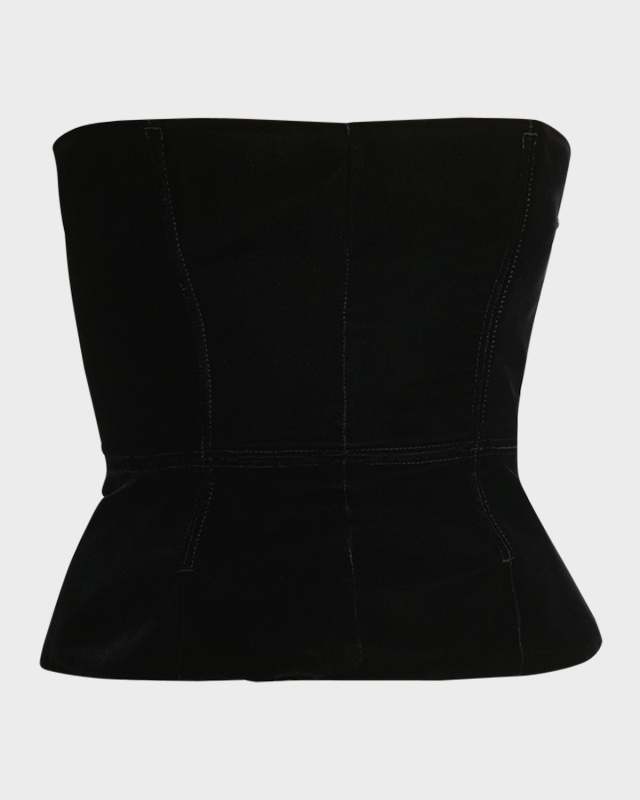 Viscose Velvet Strapless Corset