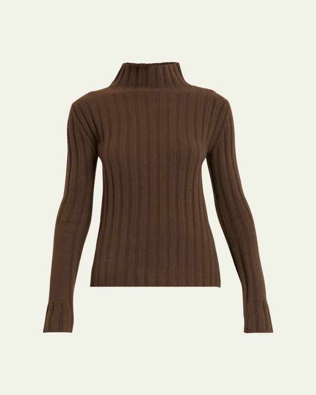 Haven Rib-Knit Midweight Cashmere Wool Sweat