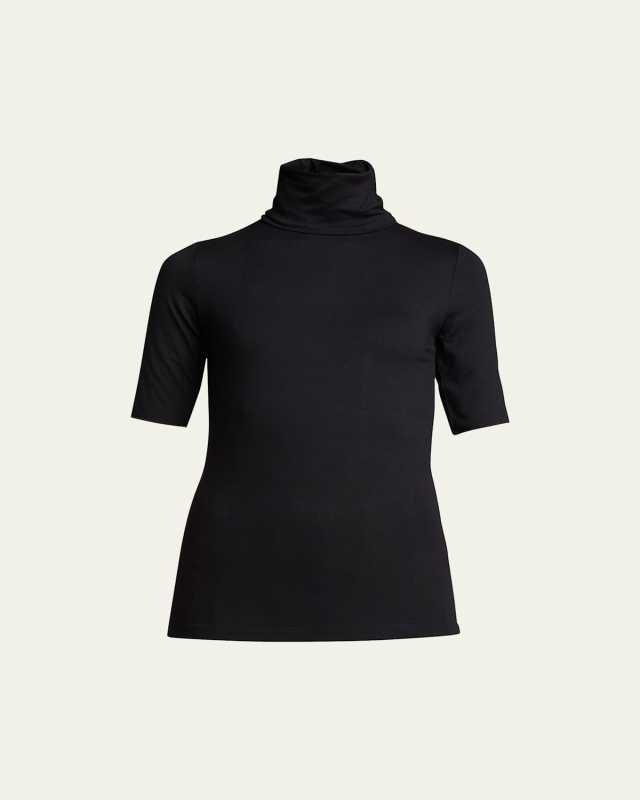 Soft Touch Elbow-Sleeve Turtleneck