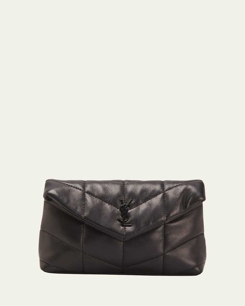 Lou Puffer YSL Pouch in Quilted Leather