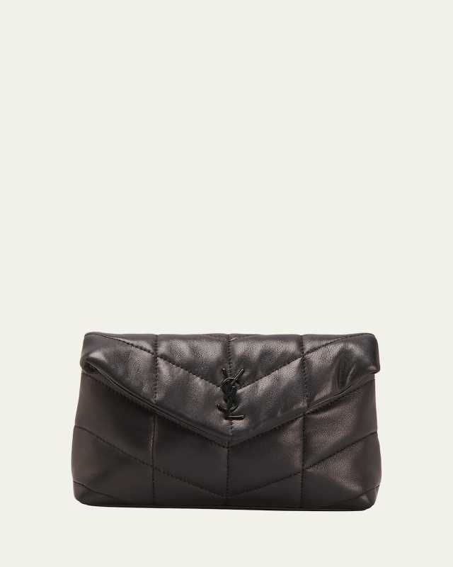 Lou Puffer YSL Pouch in Quilted Leather