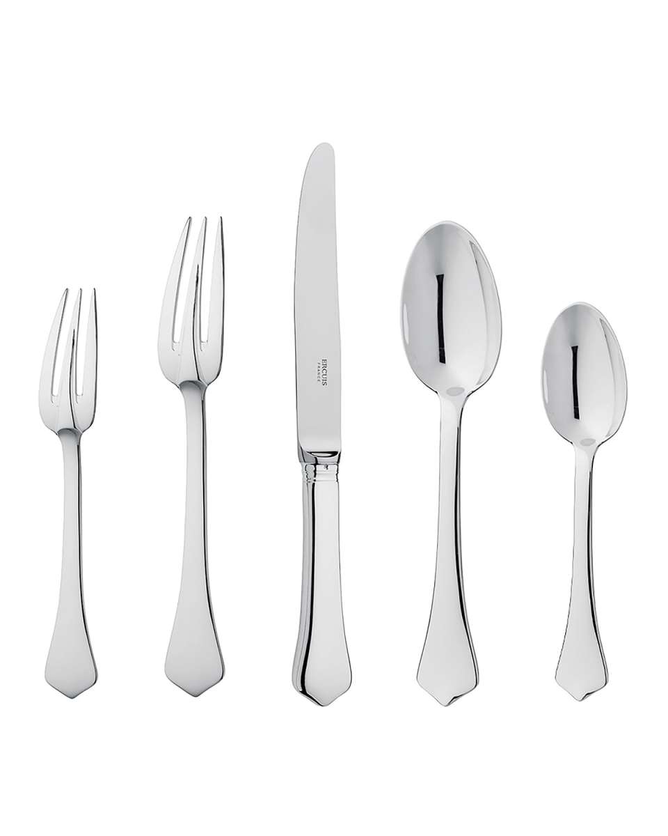 Brantome Silver Plated 5-Piece Flatware Place Setting