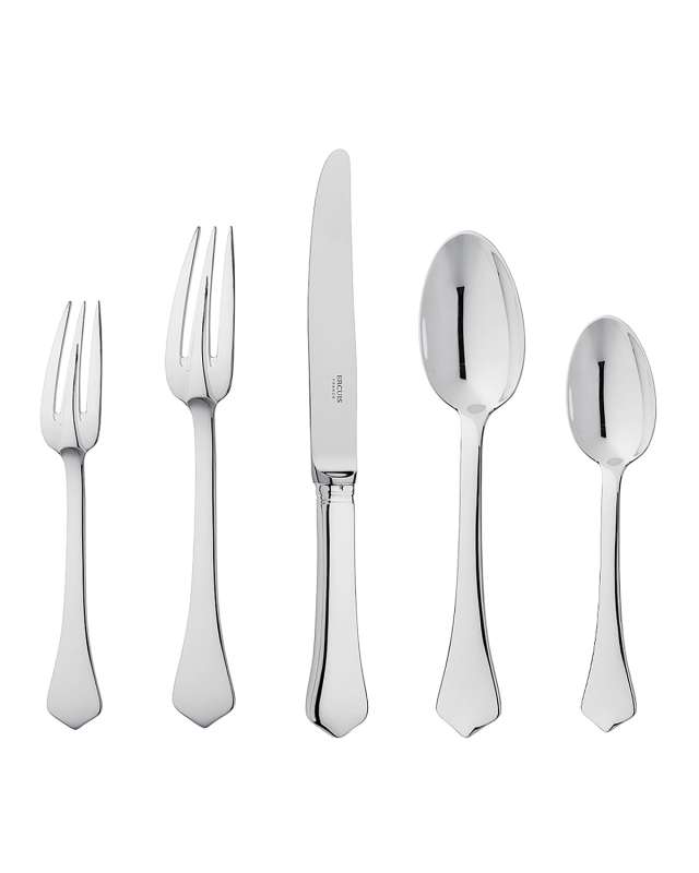 Brantome Silver Plated 5-Piece Flatware Place Setting
