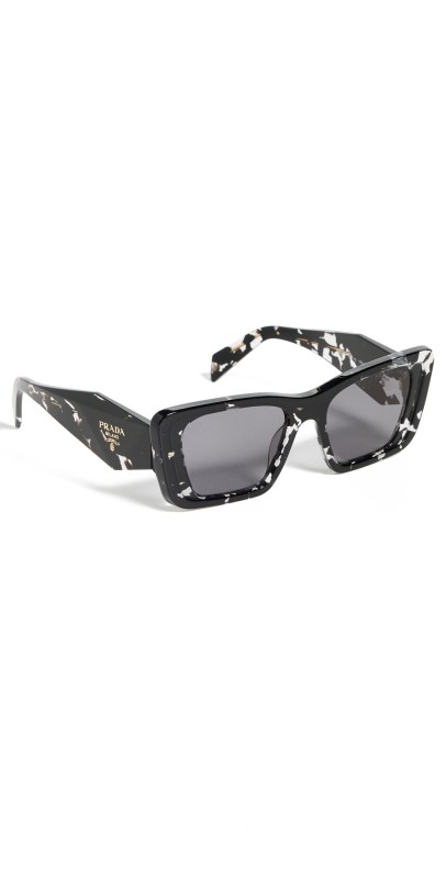 Prada PR 08YS Butterfly Sunglasses Black Crystal Tortois