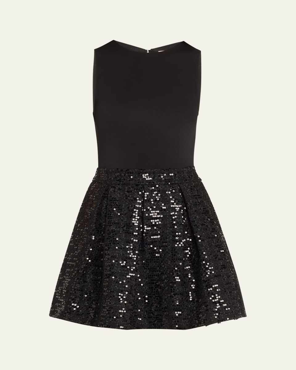 Chara Sequined Sleeveless Mini Dress