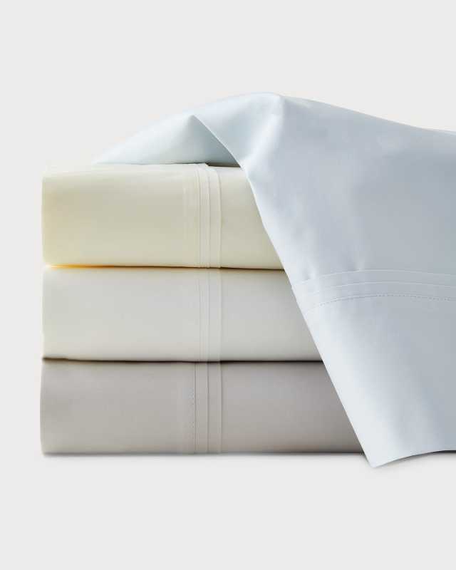 Marcus Collection 600 Thread Count Solid Percale Sheet Set, QUEEN