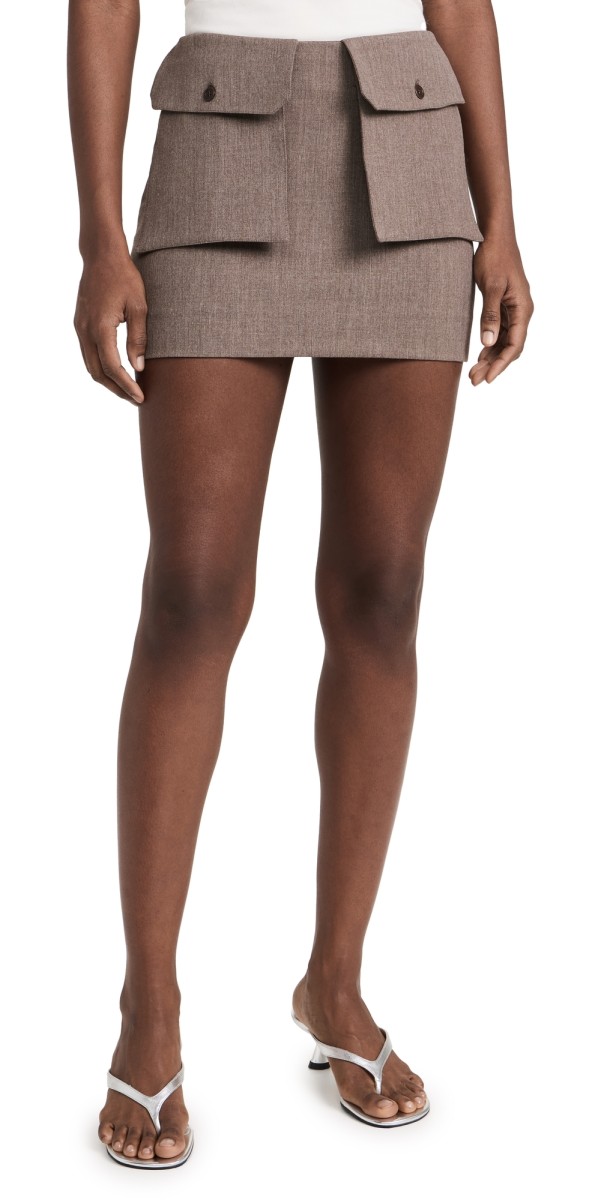 Beaufille Ziegler Mini Skirt Heather Brown