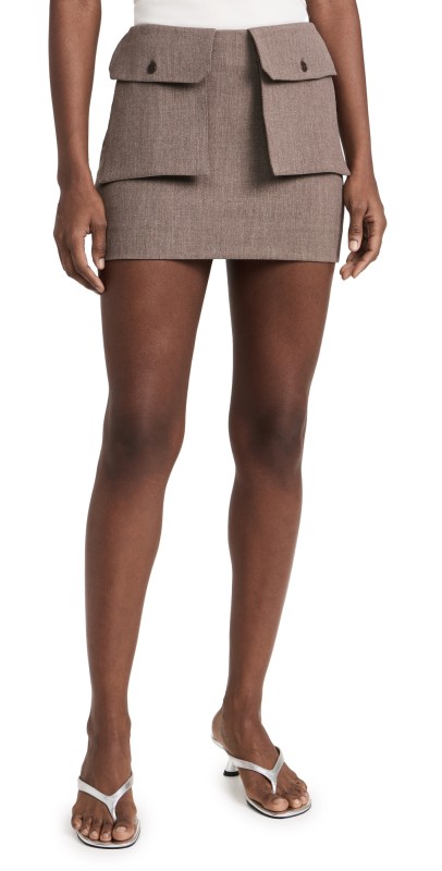 Beaufille Ziegler Mini Skirt Heather Brown