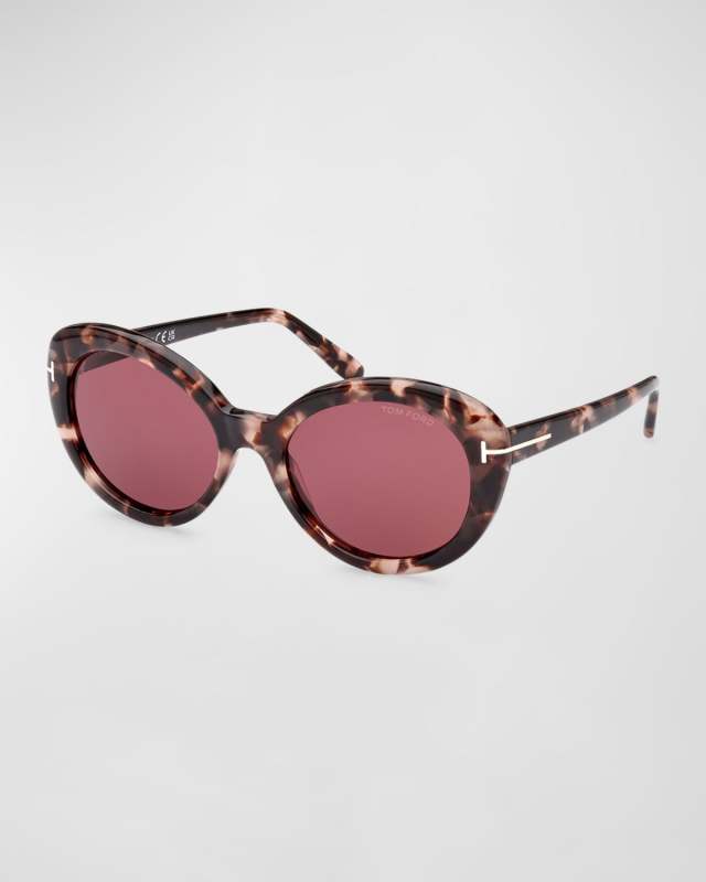 Lily Monochrome Acetate Cat-Eye Sunglasses