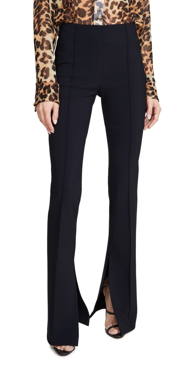 Adam Lippes Neoprene Flare Pants Navy