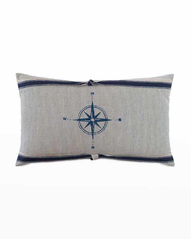 Harbor Block-Printed Lumbar Pillow