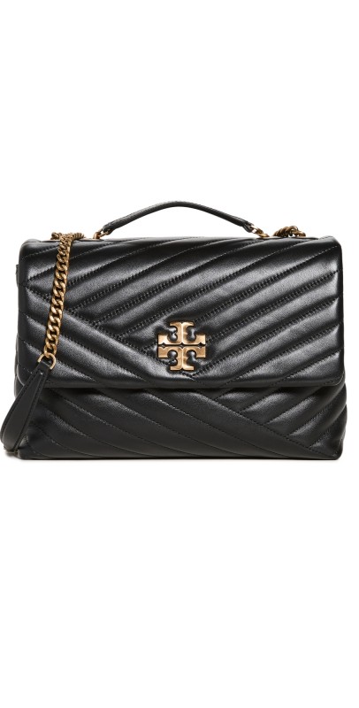 Tory Burch Kira Chevron Convertible Shoulder Bag Black