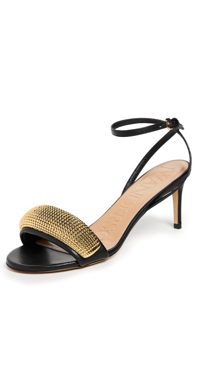 JW Anderson Popcorn Kitten Heel Sandals Black