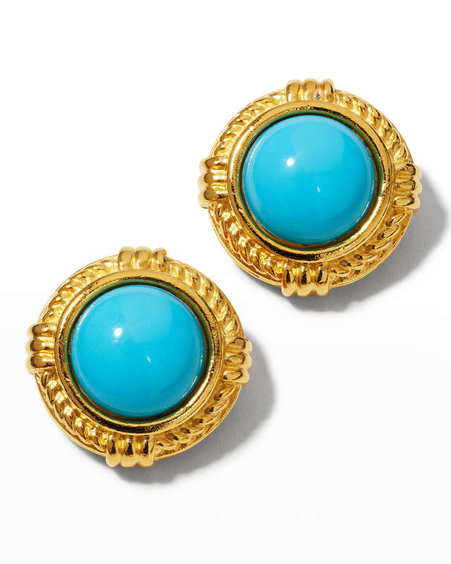 Turquoise Sphere Stud Earrings