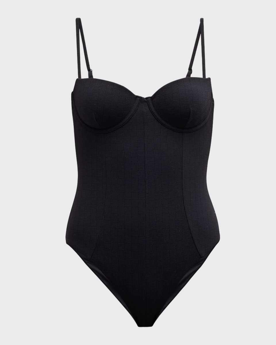 Helena Textured Balconette One-Piece Swimsuit