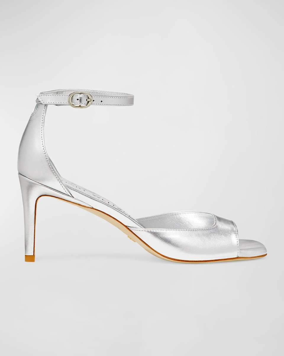 Nudistia Metallic Ankle-Strap Sandals