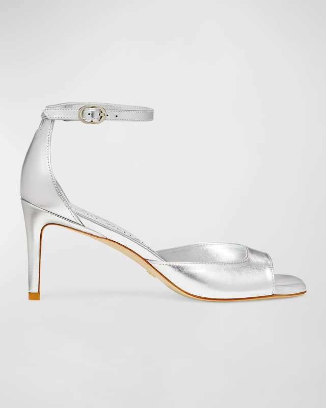 Nudistia Metallic Ankle-Strap Sandals