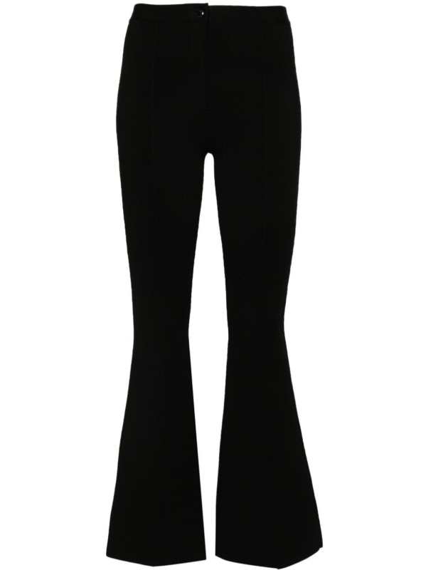 pleat-detail flared trousers