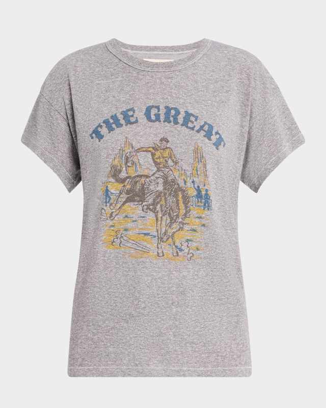 The Boxy Crew Tee with Rodeo Graphic