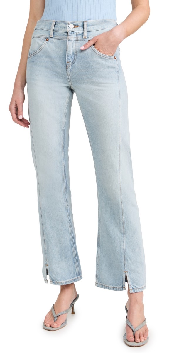 RE/DONE Mid Rise Kick Flare Jeans Marea
