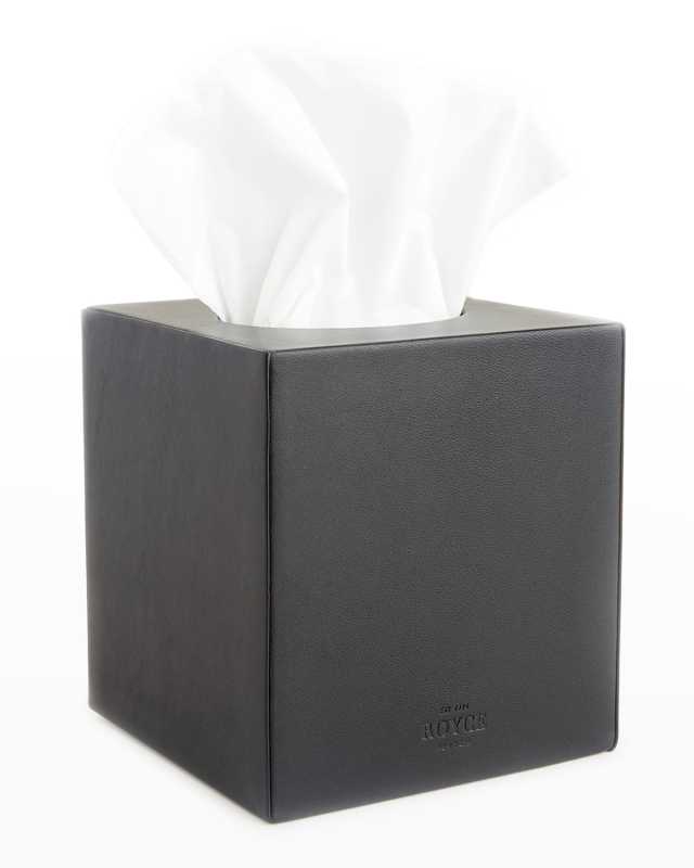 Personalized Leather Tissue Box Cover