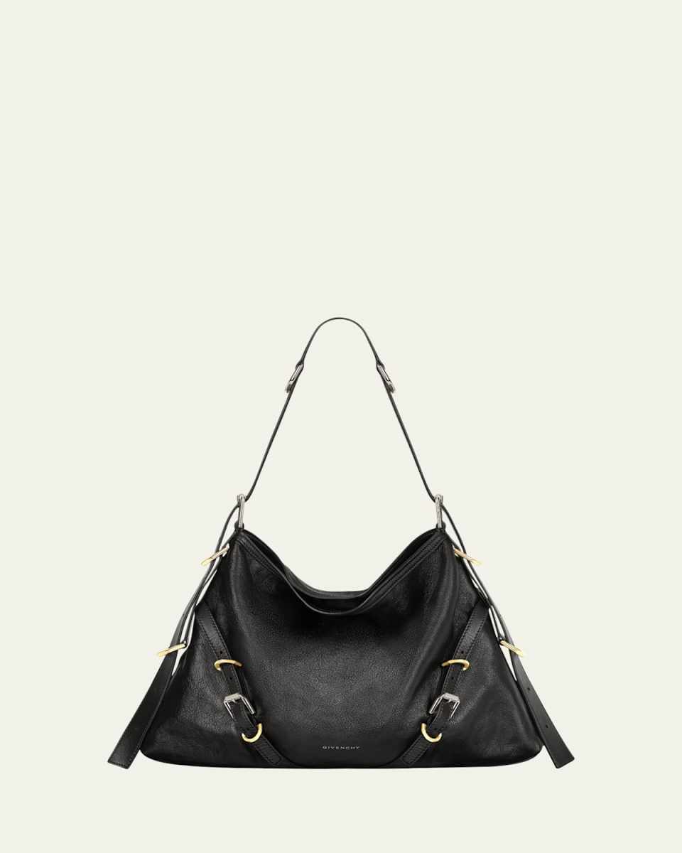 Voyou Medium Shoulder Bag in Tumbled Leather