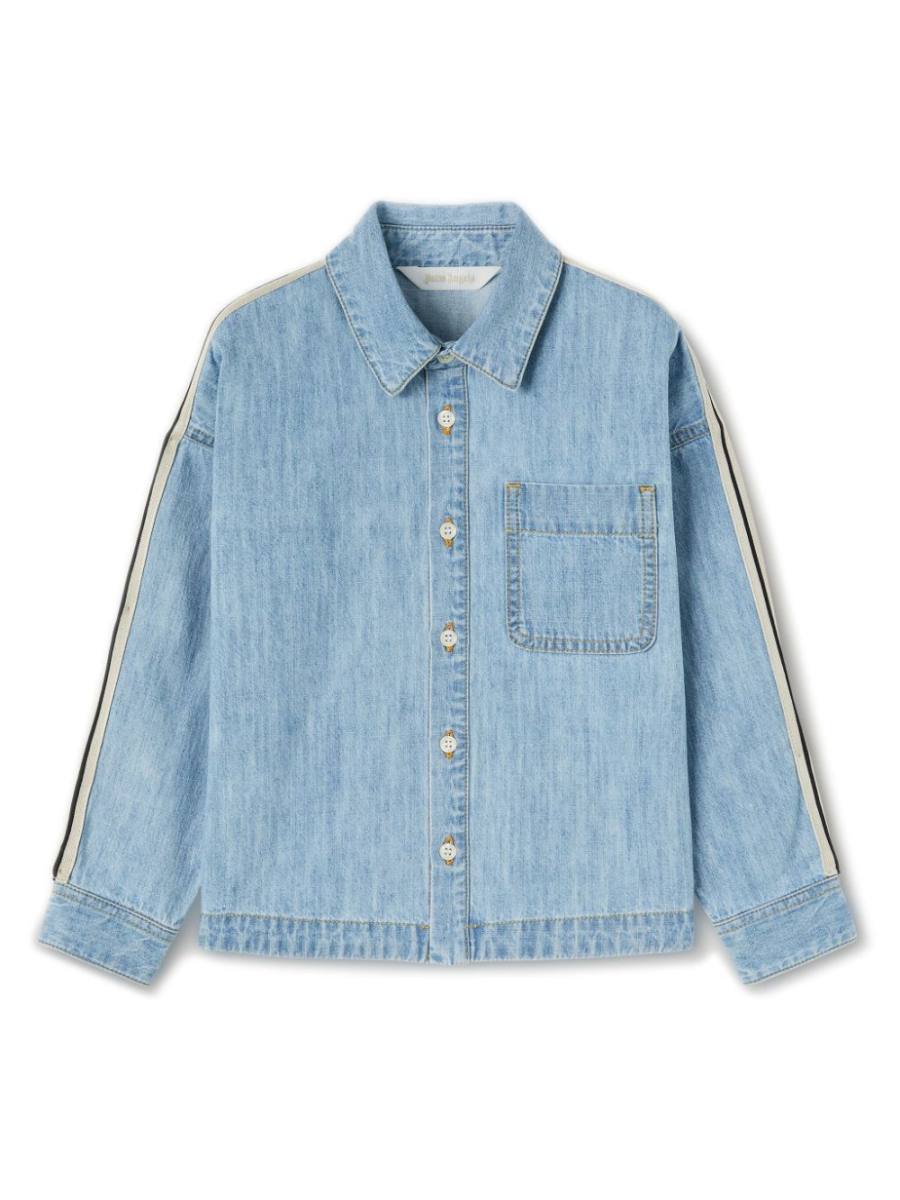 Overlogo chambray track shirt