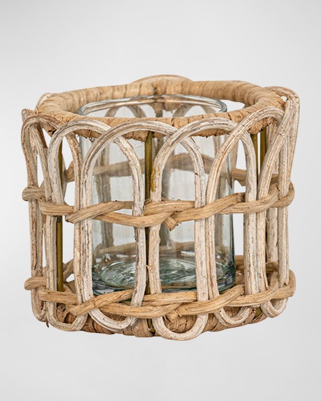 Provence Rattan Tealight - Whitewash
