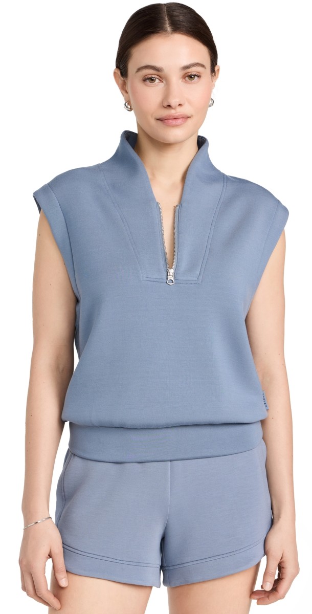 Varley Loretta Half Zip Stone Blue